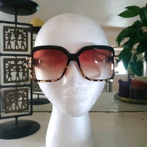 Brown/Leopard Big Retro Sunnies